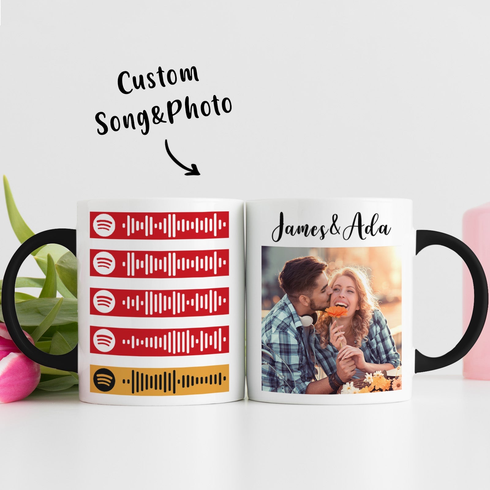 Benutzerdefinierte Spotify-tassen, Foto-tasse, Personalisierte Musik-tasse Für Liebhaber - MeineFotoTassen