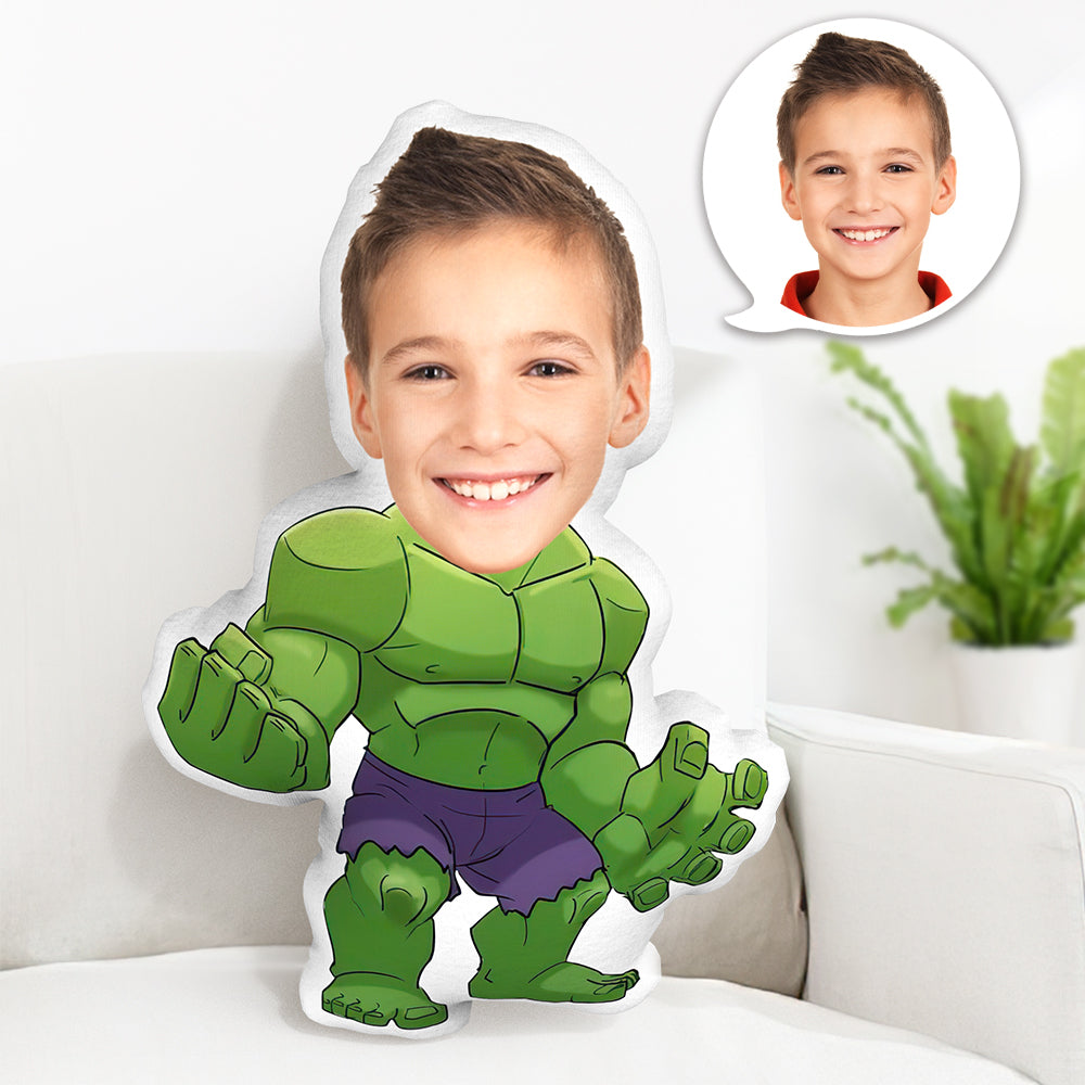 Geschenk Für Kinder Mein Gesichtskissen Benutzerdefinierte Fotopuppen Hulk Fotokissen Minime-kissen Personalisiertes Kissengeschenk - MeineFotoTassen